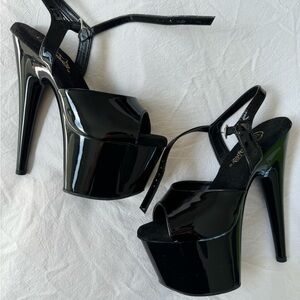 Pleaser black high heels